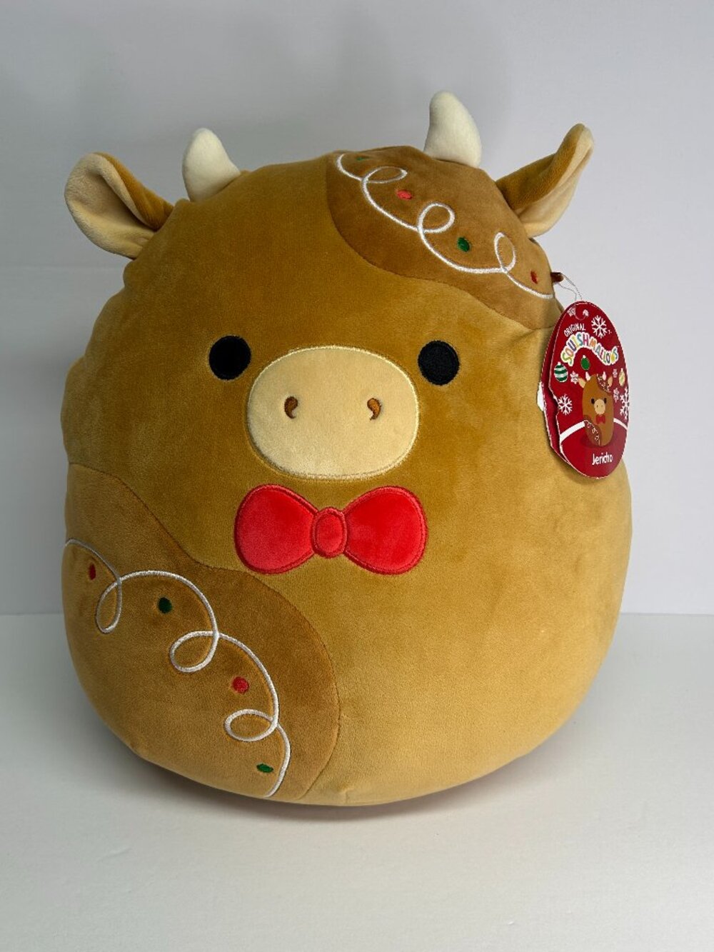 Original Squishmallows Jericho The Christmas Cow 12.5 Inch Plush with Tag